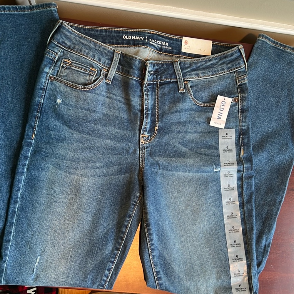 Old Navy Rockstar jeans. 6